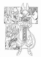 Dragon Ball Super Goku Coloring Dbz Drawing Jiji Pages Drawings Vs Template Character Paintingvalley Young sketch template