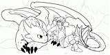 Coloring Toothless sketch template
