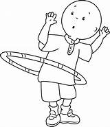 Hula Hoop Caillou Coloring Pages Categories Cartoon Template Coloringonly sketch template