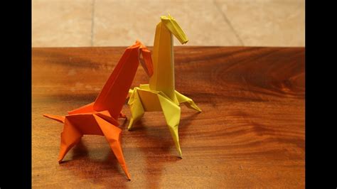 step  step  melipat origami bentuk jerapah  youtube