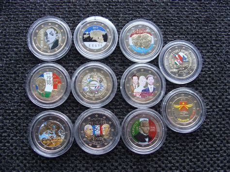 europe  euro coins    coins coloured catawiki