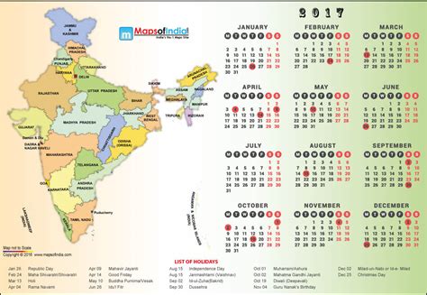 year  calendar public holidays  india
