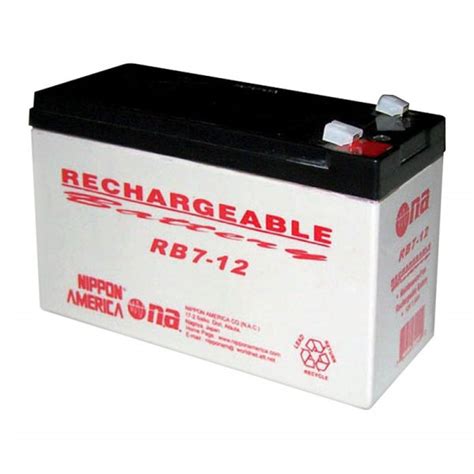 Nippon America® Rb712 12v 7ah Rechargeable Battery