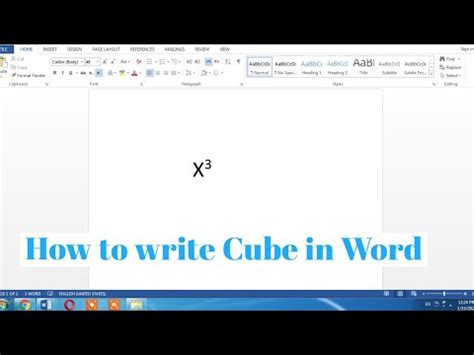 type cube  word document write cubed symbol  word easy