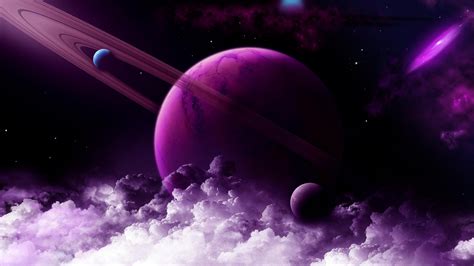 wallpaper saturn planet purple  space