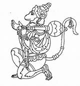 Coloring Hanuman Pages Getcolorings sketch template