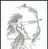 Archeress Tangles Fairy sketch template