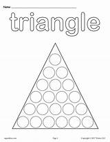 Triangle Shapes Dot Printables Worksheets Do Coloring Pages Shape Worksheet Printable Preschool Tracing Triangles Kindergarten Painting Dots Dauber Bingo Cutting sketch template