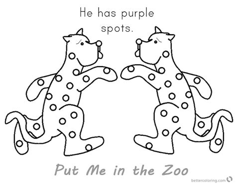 put    zoo coloring pages purple spots  printable coloring