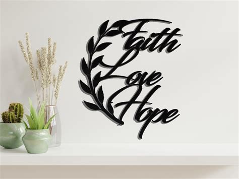 faith love hope wall art wooden wall decor wall hangings etsy