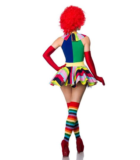 sexy clown girl komplettset karneval halloween kaufen