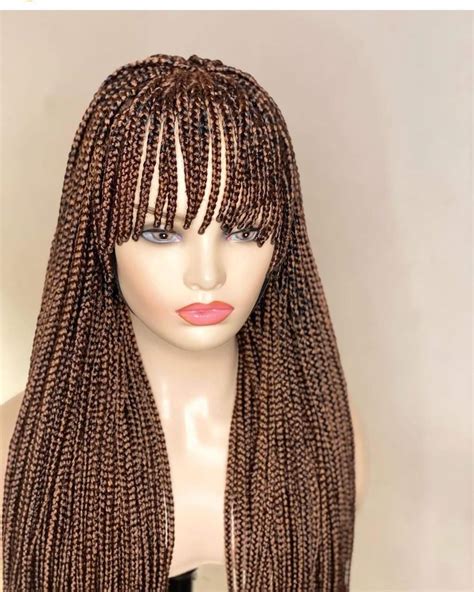 fringe with bangs braids wig box braid wig box braids etsy