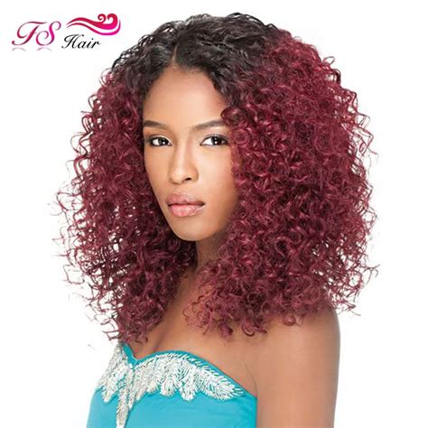 1b 99j ombre brazilian curly lace wig 150 density human hair full lace