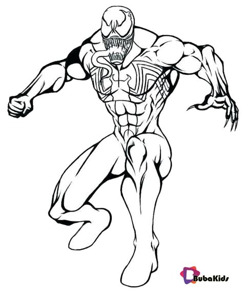 marvel venom printable coloring pages bubakids bubakidscom