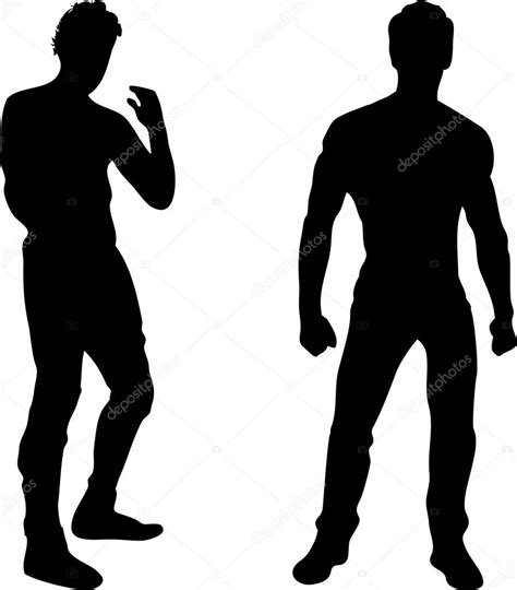 2 sexy men silhouettes — stock vector © gubh83 1997122