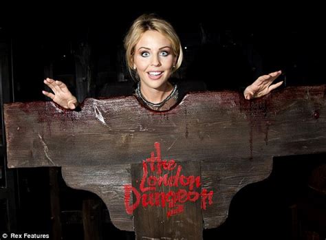 josie gibson is put in the stocks at the london dungeons after arriving