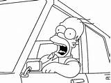 Homer Coloring Branco Coloriages Bart sketch template