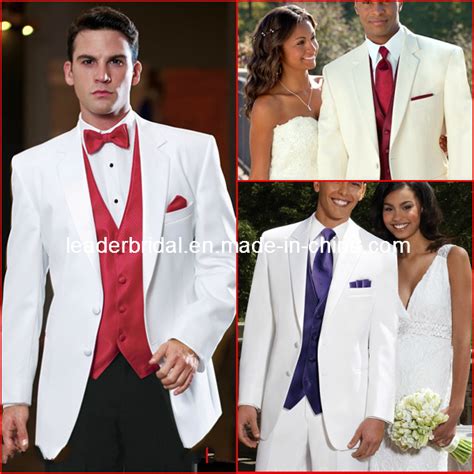 china white groom men suits red blue purple formal wedding tuxedo
