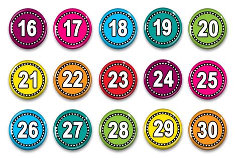 numbers    calendar calendar printables  templates