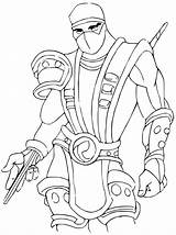 Mortal Kombat Coloring Pages Boys sketch template