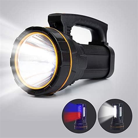 super bright handheld searchlight usb rechargeable large  batteries mah powerful cree led