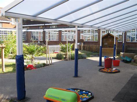lexden primary school wall mounted canopy  canopies