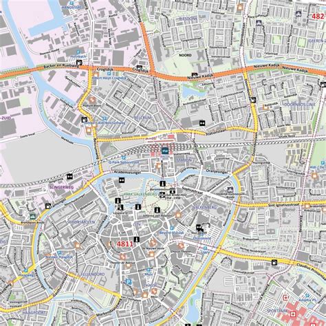 kaart breda stedenkaarten nederland vector map