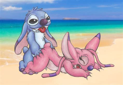rule 34 angel lilo and stitch beach day disney female fur lilo and stitch male nude outdoors