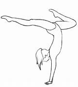 Handstand Stag Gymnast Danni sketch template