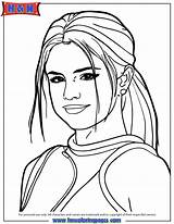 Selena Gomez Coloring Pages People Drawing Outline Drawings Famous Easy Portrait Ariana Grande Self Lovato Demi Sketches Sketch Pencil Print sketch template