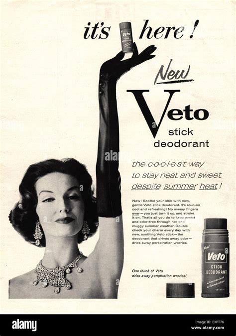 usa veto deodorants magazine advert stock photo alamy