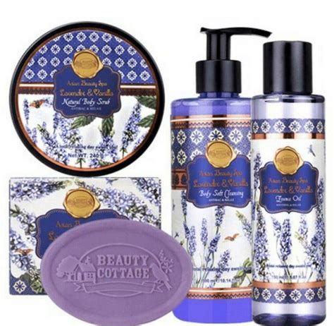 set beauty cottage asian beauty spa lavender vanilla aroma beautiful