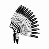 Feathered Plumas Headdress Americanos Capo Indios sketch template