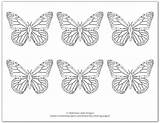Butterfly Coloring Pages Printable Butterflies Monarch Little sketch template