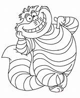 Coloring Cheshire Cat Pages Cartoons Print Popular Cartoon sketch template