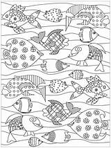 Pesci Colorare Peces Adulti Fishes Coloriages Poissons Ryby Fische Joyeux Pisces Akwariowe Magique Difficile Malbuch Erwachsene Kolorowanka Difficiles Adultes Justcolor sketch template