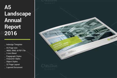 indesign landscape report template designtube creative design content