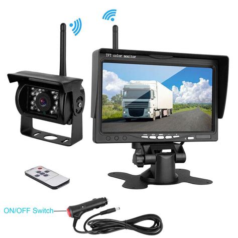 podofo wireless waterproof vehicle backup camera kit  hd car rear view monitor  ir night