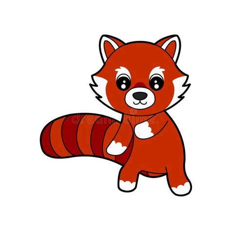 cute red panda stock illustration illustration  mammal