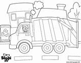 Blippi Garbage Printable Driving Excavator Colouring Coloringonly Fireman sketch template