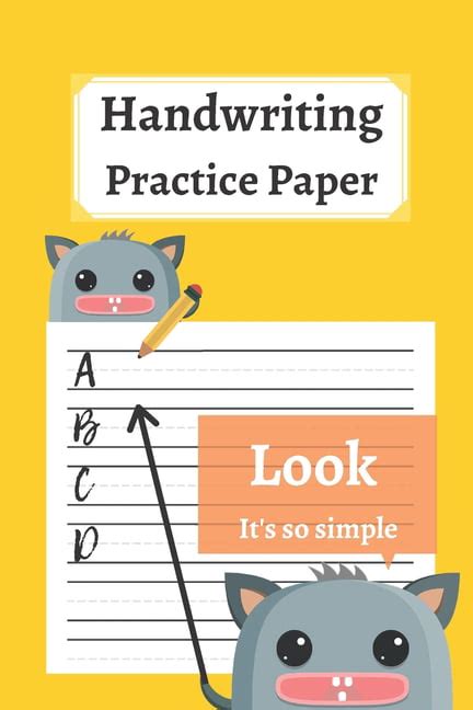 handwriting practice paper  blank writing pages  students