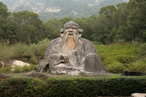 stone statue  lao tzu chinese philosopher  writer    reputed author