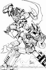 Megatron Optimus sketch template