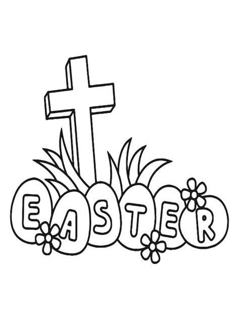 easter cross coloring pages  printable coloring pages  kids