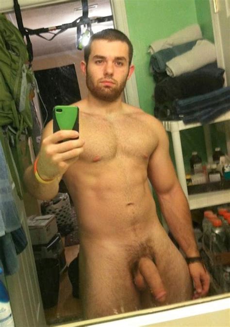 hairy guy proudly shows his fat cock nude man cocks