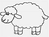 Sheep Lamb Simple Drawing Outline Coloring Pages Print Template Baby Farm Animals Animal Printable Lambs Drawings Colouring Getdrawings Craft Kids sketch template