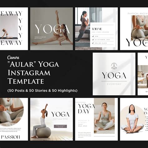 150 yoga canva instagramtemplates yogi instagram post etsy in 2023