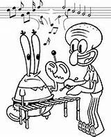 Coloring Mr Squidward Spongebob Krabs Pages Print Tentacles Topcoloringpages sketch template