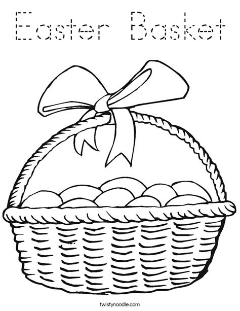 easter basket coloring page tracing twisty noodle