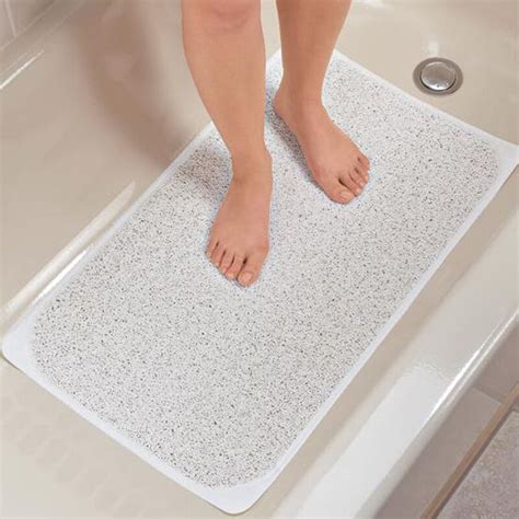 sweet home collection loofah premium woven non slip bathtub shower mat